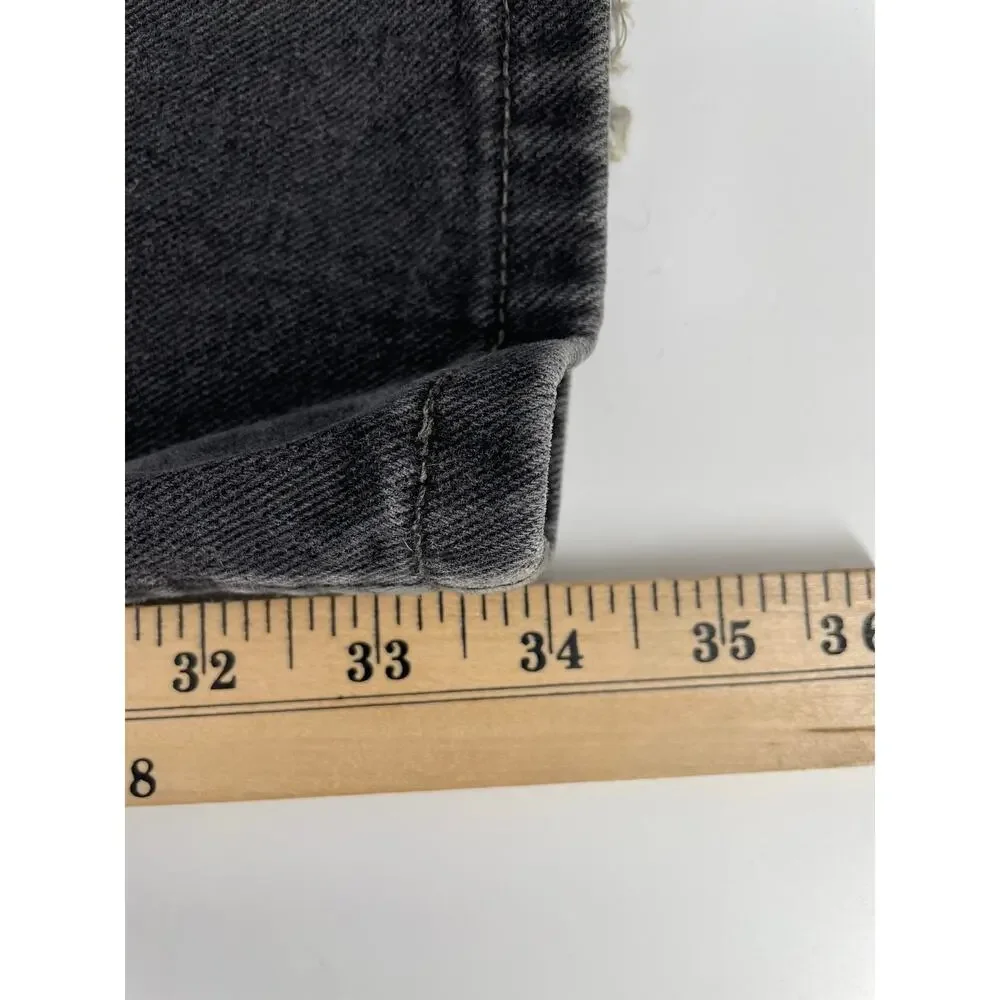VNTG 2003 Levi’s 505 Jeans Men’s 36x34 Relaxed Fit Charcoal Wash Y2K Distressed